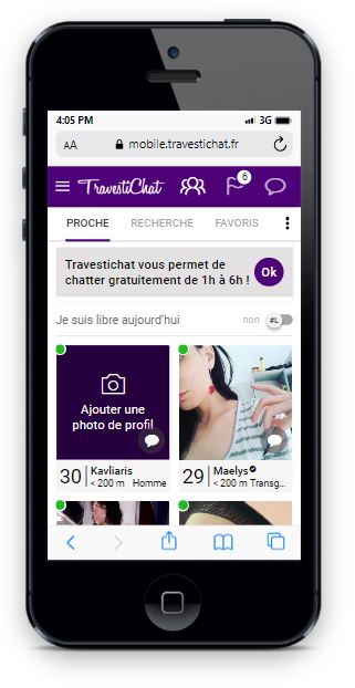 Découvrez TravestiChat.fr, la première communauté travestie en France. Profitez d'un design adaptatif pour une expérience sur ordinateur ou smartphone. Rejoignez-nous dès maintenant !